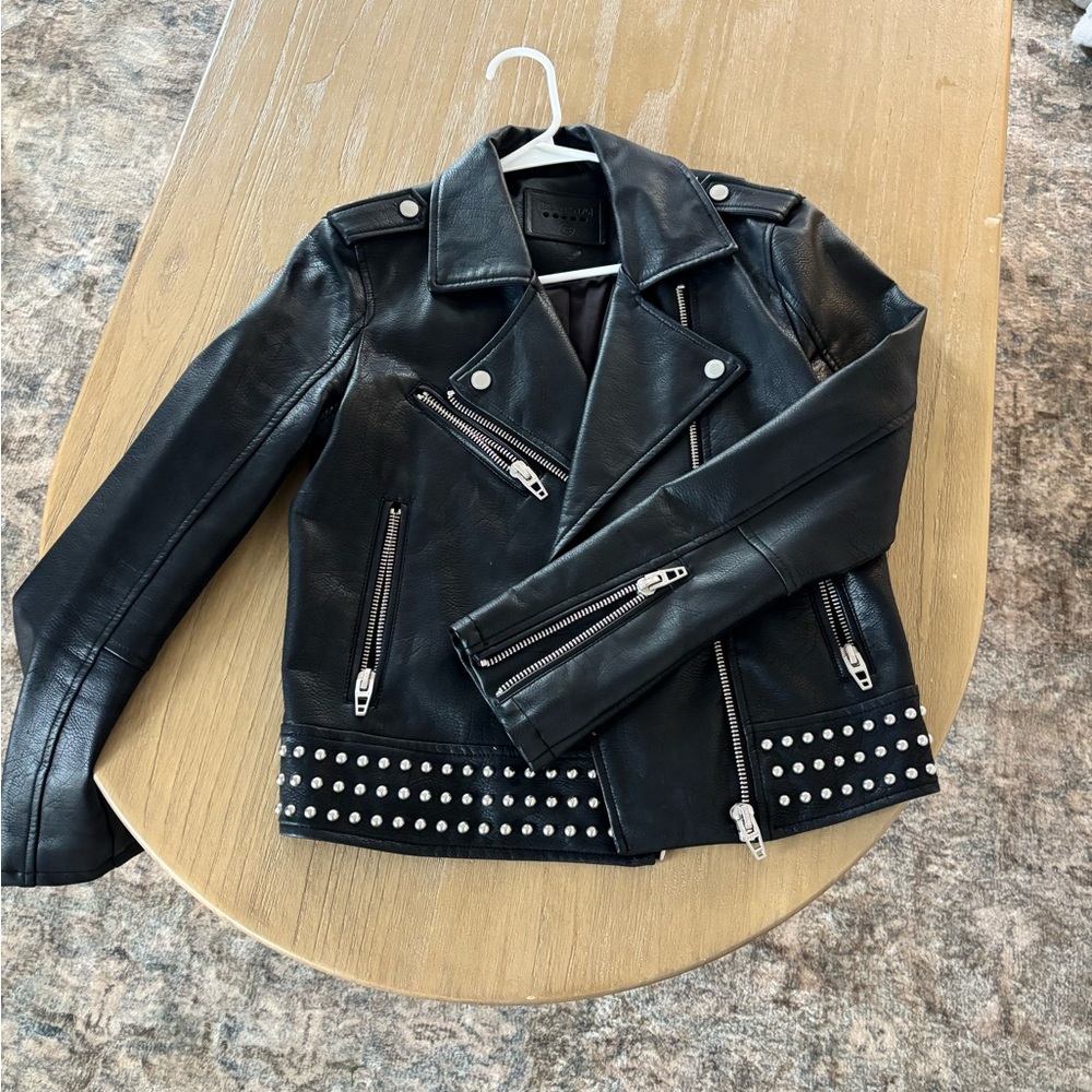 Blank NYC Black Leather Motorcycle Jacket